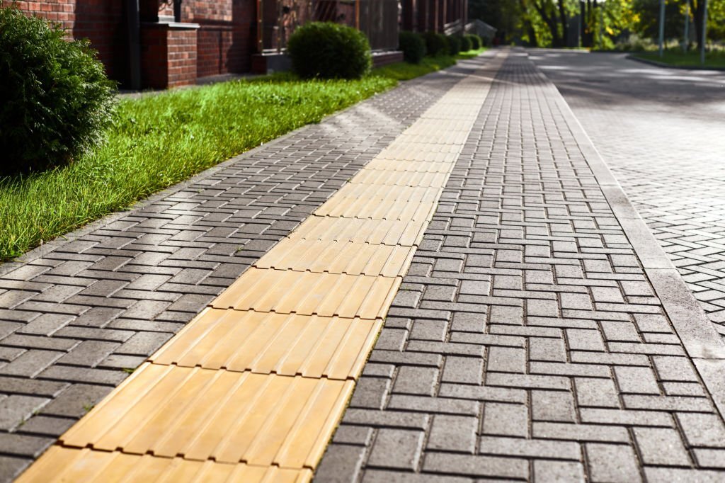 Concrete sidewalk