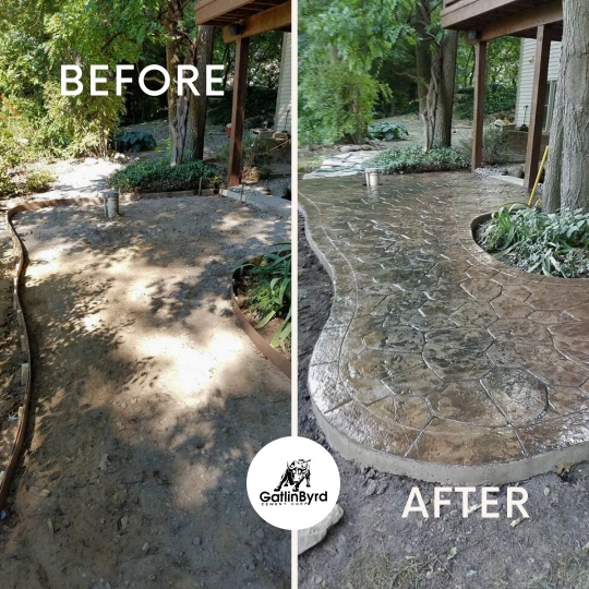 Before & after concrete work in Michigan