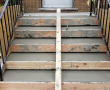 concrete staircase installation
