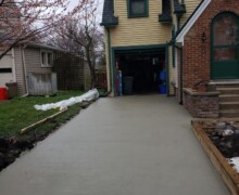Michigan concrete driveway installation