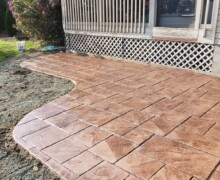 stamped concrete residential access
