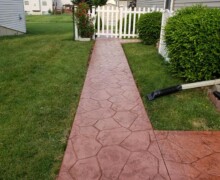 stamped concrete texture walkway